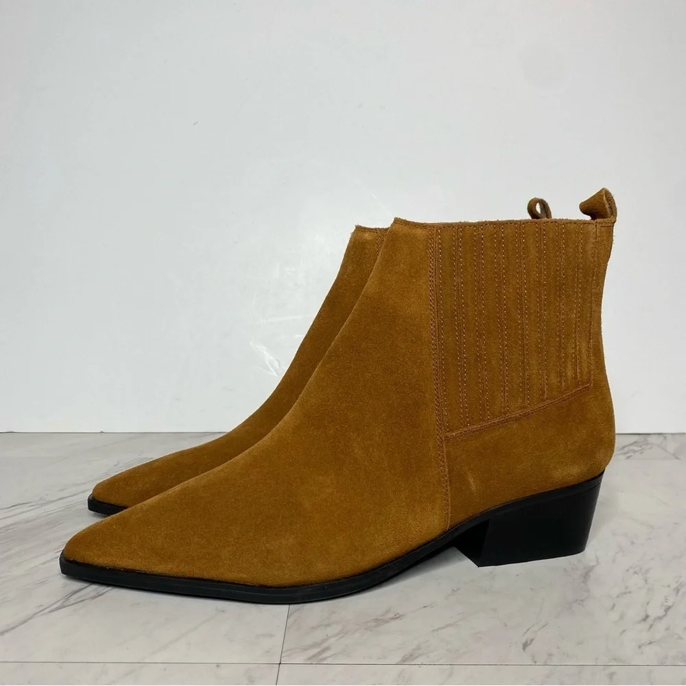Marc Fisher Yarita Brown Suede Bootie 11M